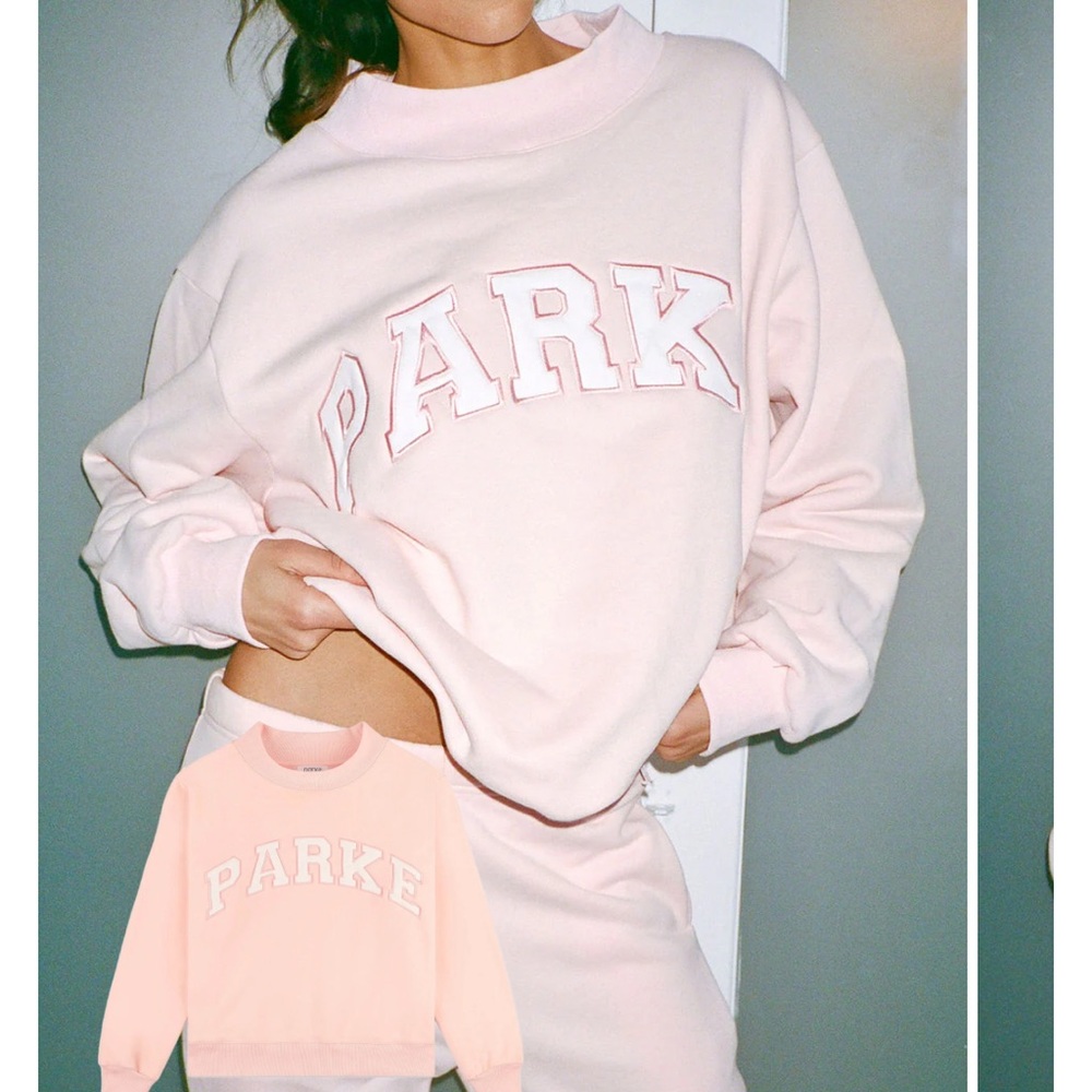 Valentine's Day Varsity Mockneck Ballet Pink size small